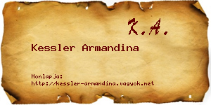 Kessler Armandina névjegykártya